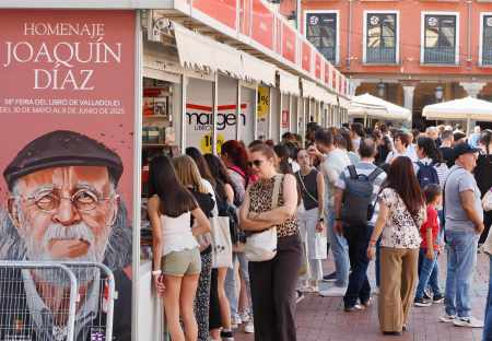 La 59ª Feria del Libro de Valladolid se celebra del 29 de mayo al 7 de junio en la Plaza Mayor, con nuevo logotipo y 'La huella de la cultura española en América' como tema central.
