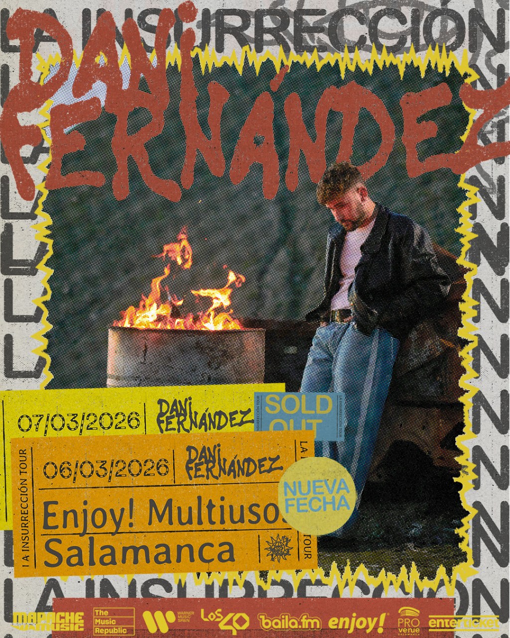 Dani Fernández inaugura en Salamanca su gira La Insurrección Tour con dos conciertos consecutivos en Enjoy! Multiusos. Entradas agotadas y máxima expectación.
